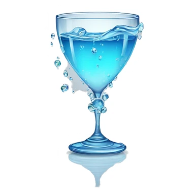 Cup of water poured into a beautiful bejeweled glass  sticker
