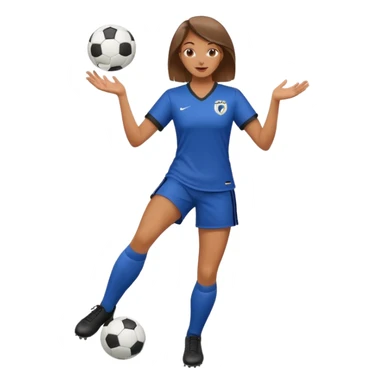 female soccer mentor juggling a soccer ball sticker