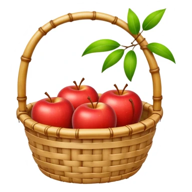  bamboo-basket apple sticker
