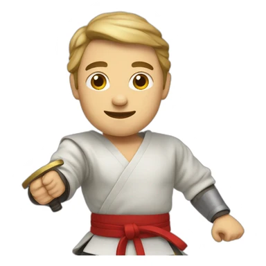 man practicing historical European martial arts with a sword sticker