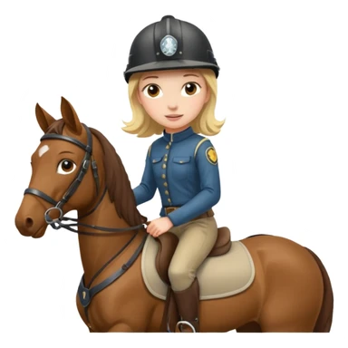 jeune fille a cheval sticker