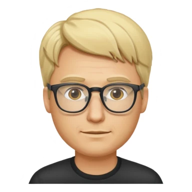 Blonde man wearing glasses sticker