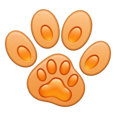 a very light pale pastel orange #FFDBBB pawprint sticker