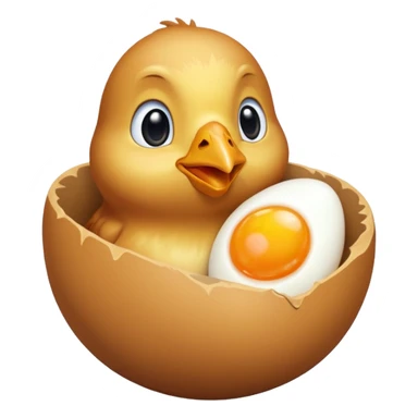 Un poussin noir qui est dans son oeuf sticker