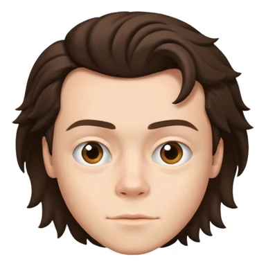 une personne joli, aqui ressemble a harry styles de 3 quart  dans un rond  sticker