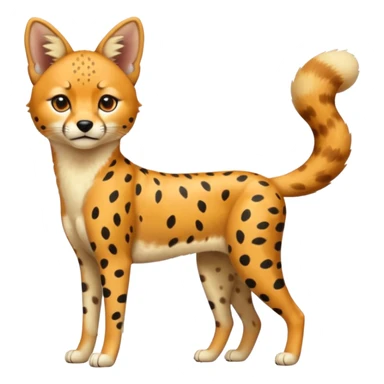Cheetah-serval-shiba-inu-hybrid, full body sticker