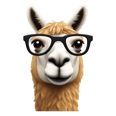 llama with disguise nose and glasses 🥸 sticker