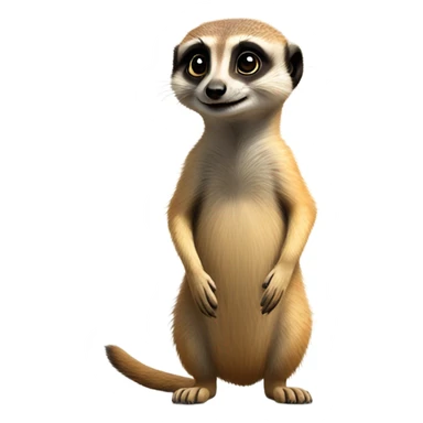 A meerkat standing on its back legs sticker