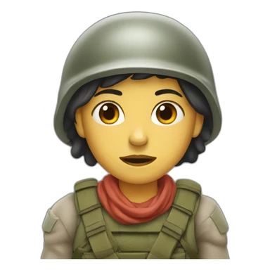 craying Woman going to war sticker