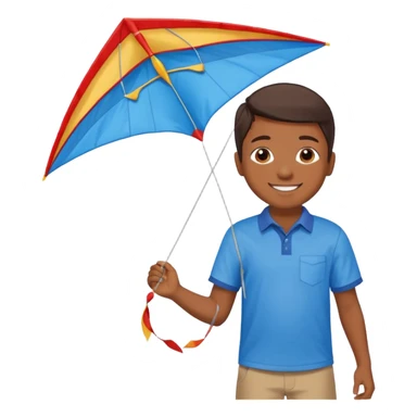 child with kite,Kite Flyers, big kite. sticker