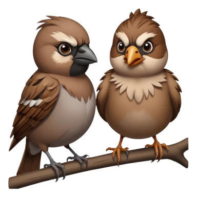 Sparrow mother and father is angry that sad sparrow got an F- sticker