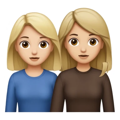 bestiess one with dark brown hair and one with dirty blonde hair sticker