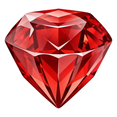 Carved Red Diamond Crystal "RED" sticker
