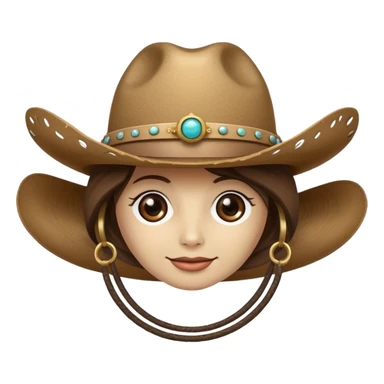 Planet Saturn wearing cowgirl hat sticker