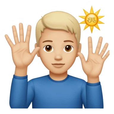 signe du rappeur jul avec les mains  sticker