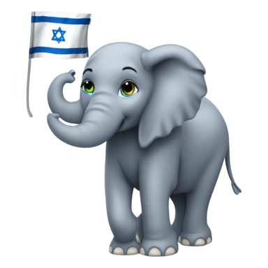 elephant with the israeli fl sticker