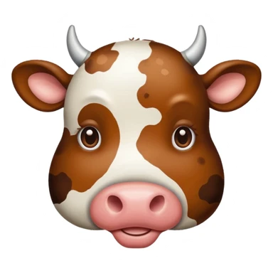 Brown Heart Cow print sticker
