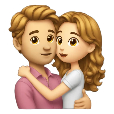 Beautiful-girl-kissing-a-guy sticker