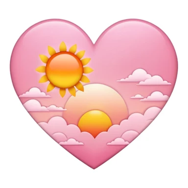 sakura heart with a sunrise sticker