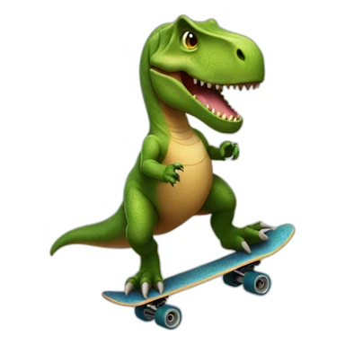 T-Rex riding a skateboard sticker