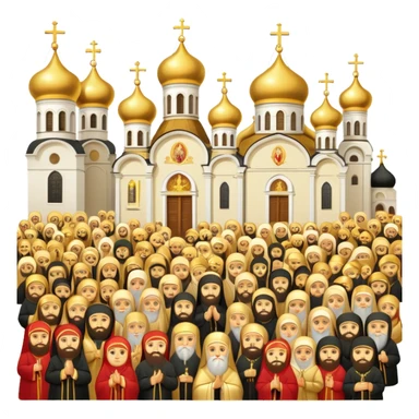 Russian orthodox church celebration sticker