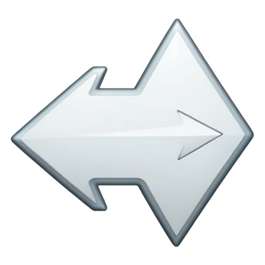 Extremely simplistic white arrow pointing sticker