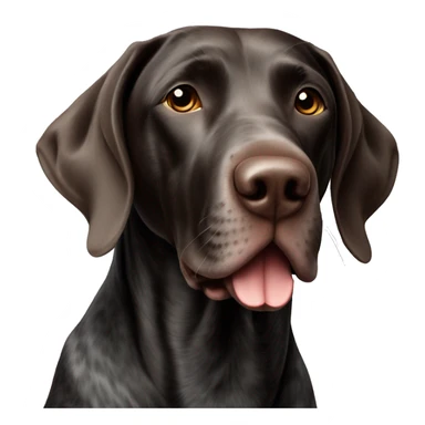 Black German shorthaired pointer sitting sticker