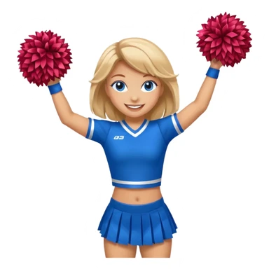 Full body , female , cheerleader , blue eyes sticker