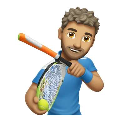jugador de padel con pala sticker