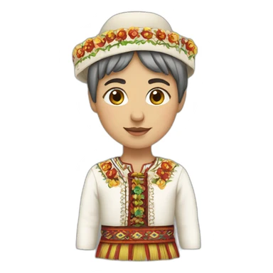 A traditional romanian costume sticker