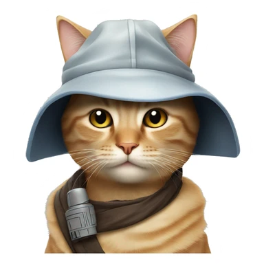 cat wearing a hat at a star wars birthday party sticker