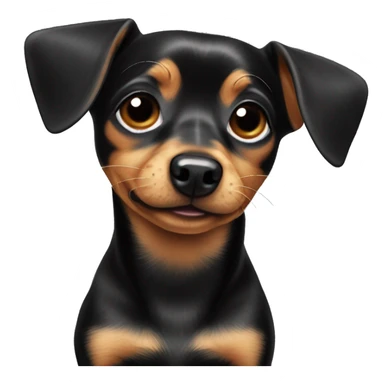 cute black chiweenie ￼ sticker