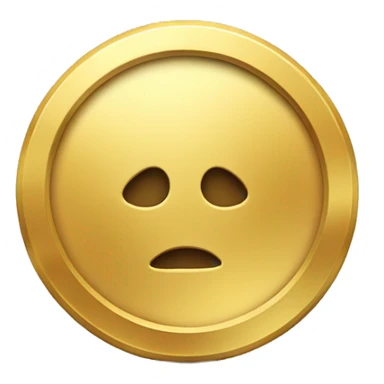 Small gold coin emoji with a ‘0’ in the middle sticker