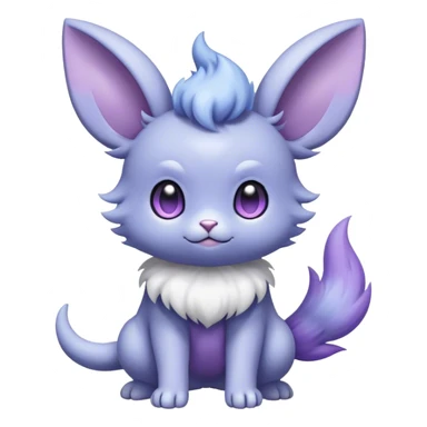 Minccino-Espurr-creature-hybrid sticker