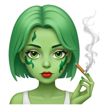 Jenny (from Jenny mod in minecraft) smokes weed sticker