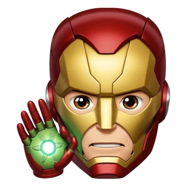 Iron man pinching loki on face  sticker