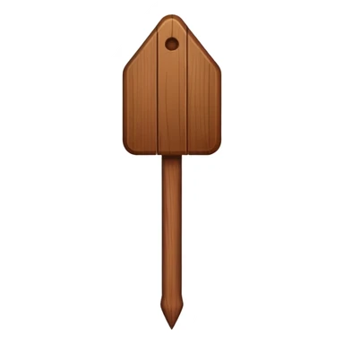 wooden stake sticker