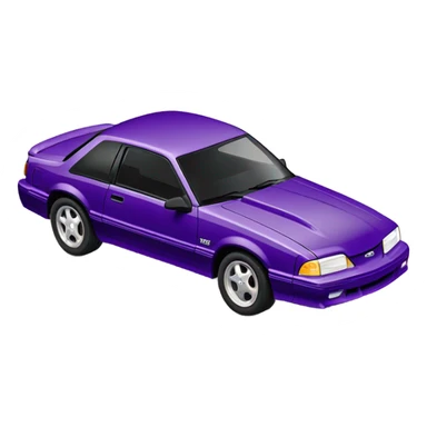 1993 purple Foxbody Mustang 2 door sedan sticker