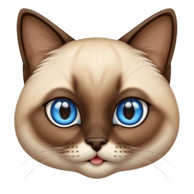 
Siamese cat face long hair sticker