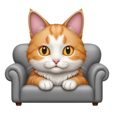 cat in a sofa sticker