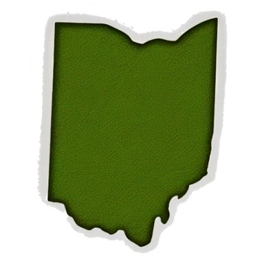 Ohio state border shape sticker