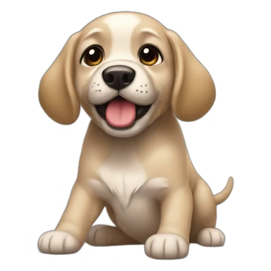 Perrito negro mandando besos sticker