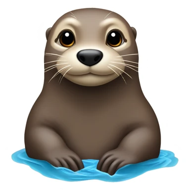 Loutre paresseuse sur ledosavec un gros ventre  sticker