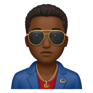 Gucci shades on black man sticker