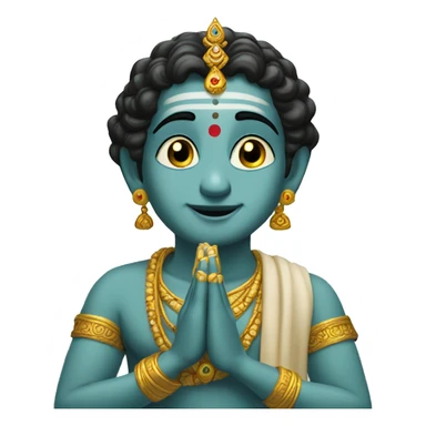 Sri krishna  saying namaste sticker