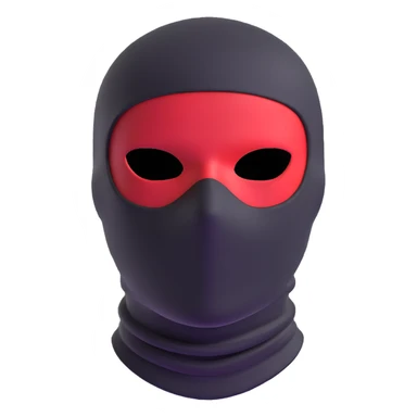 red and black ski mask sticker