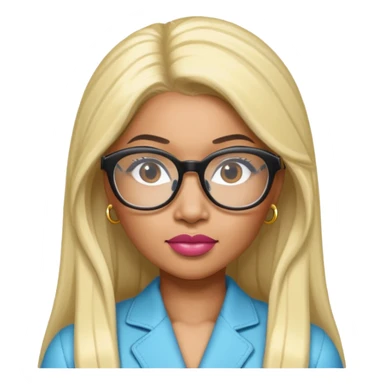 Rapper Nicki Minaj wear glasses sticker