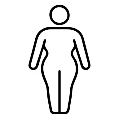 human figure with wave body type, neutral pose, simple style sticker