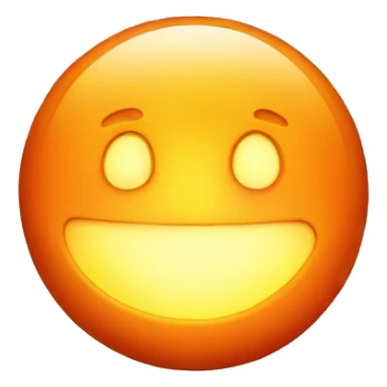 Glowing orange orb sticker