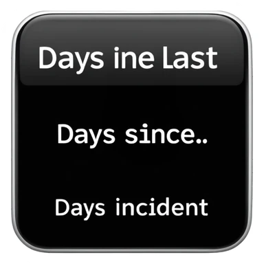 days since last incident sticker